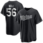 Minnesota Twins #56 Josh Bell Player Black BFRAILEYHome Game Stitched Jerseys