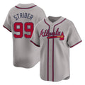 Atlanta Braves #99 Spencer Strider Player Gray BFRAILEY Limited Home Game Stitched Jerseys