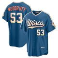 Milwaukee Brewers #53 Brandon Woodruff Mineral Blue BFRAILEY 2026 City Connect Stadium Jersey