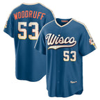 Milwaukee Brewers #53 Brandon Woodruff Mineral Blue BFRAILEY 2026 City Connect Stadium Jersey