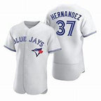 Toronto Blue Jays #37 Teoscar Hernandez White BFRAILEY Flex Base Stitched Jersey