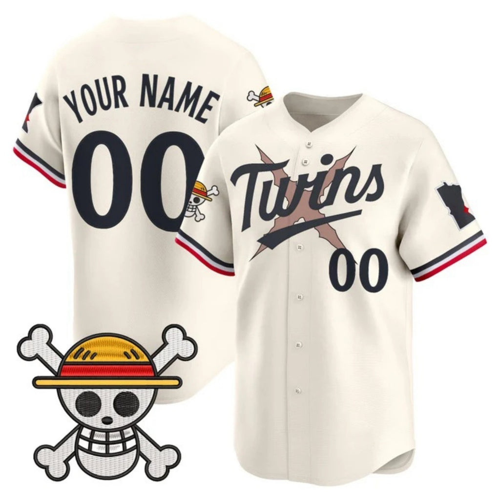 Custom Minnesota Twins x One Piece Cream BFRAILEY Vapor Premier Limited Jersey - Stitched