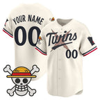Custom Minnesota Twins x One Piece Cream BFRAILEY Vapor Premier Limited Jersey - Stitched