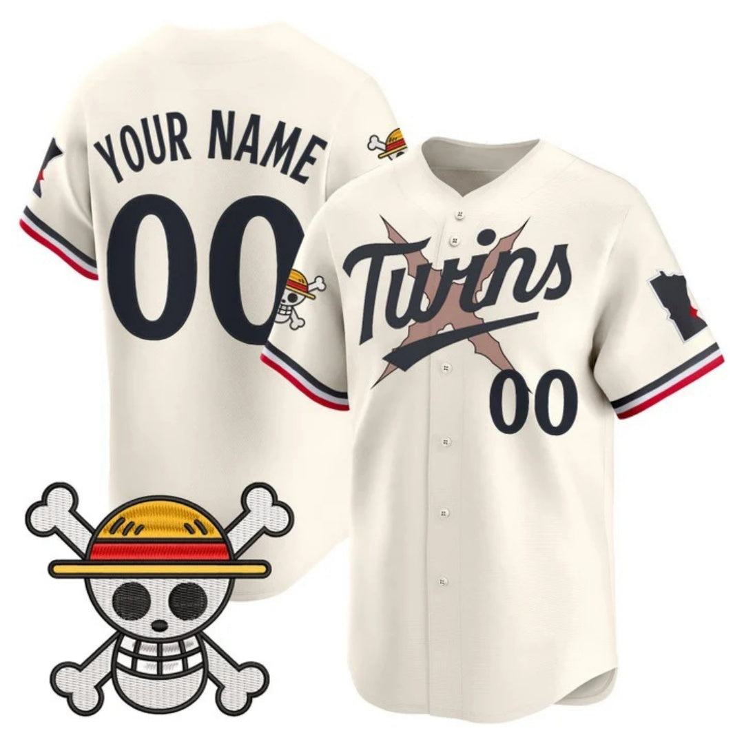 Custom Minnesota Twins x One Piece Cream BFRAILEY Vapor Premier Limited Jersey - Stitched