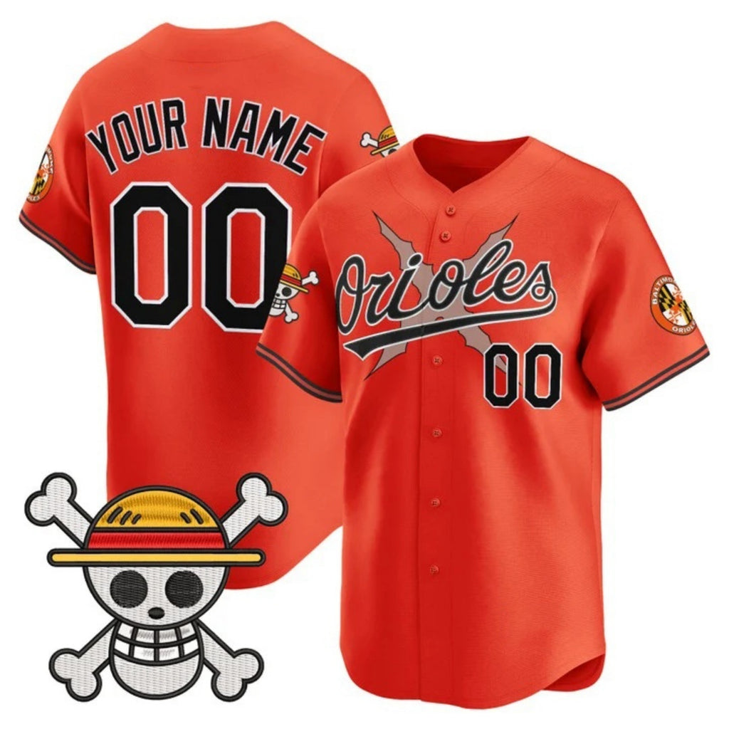 Custom Baltimore Orioles x One Piece Orange BFRAILEY Vapor Premier Limited Jersey - Stitched