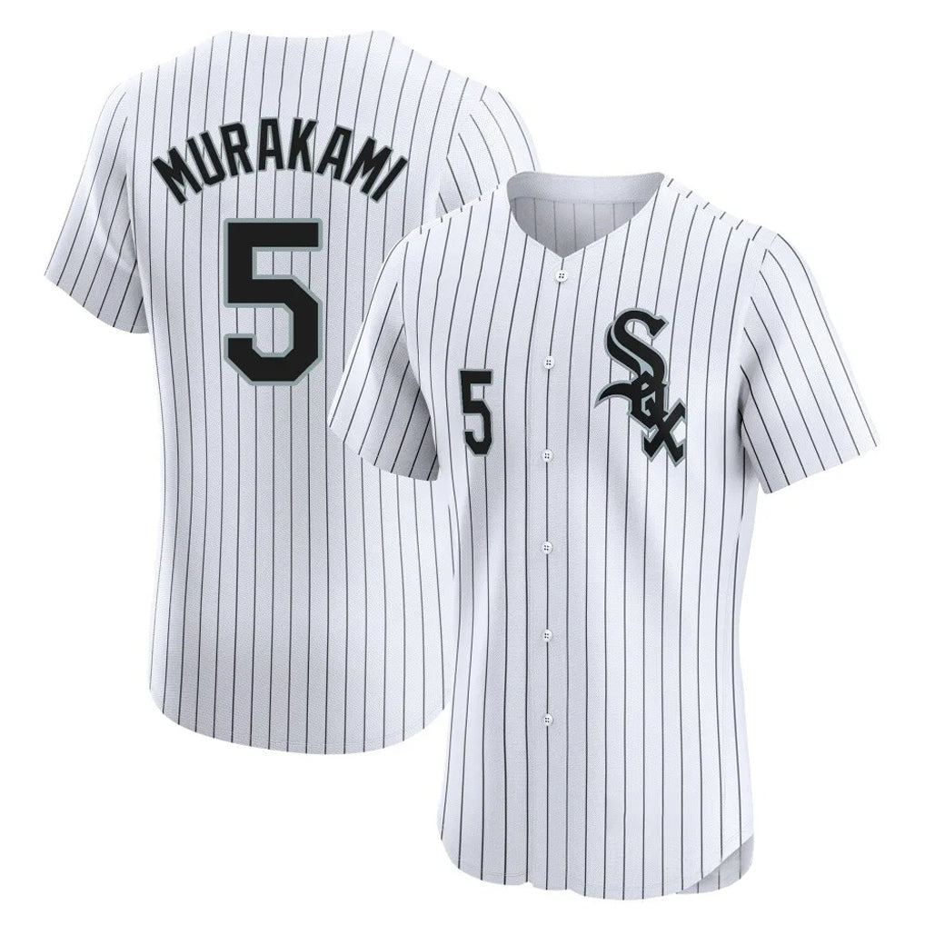 Chicago White Sox #5 Munetaka Murakami Player White BFRAILEY Stripe Limited Elite Home Stitched Jerseys