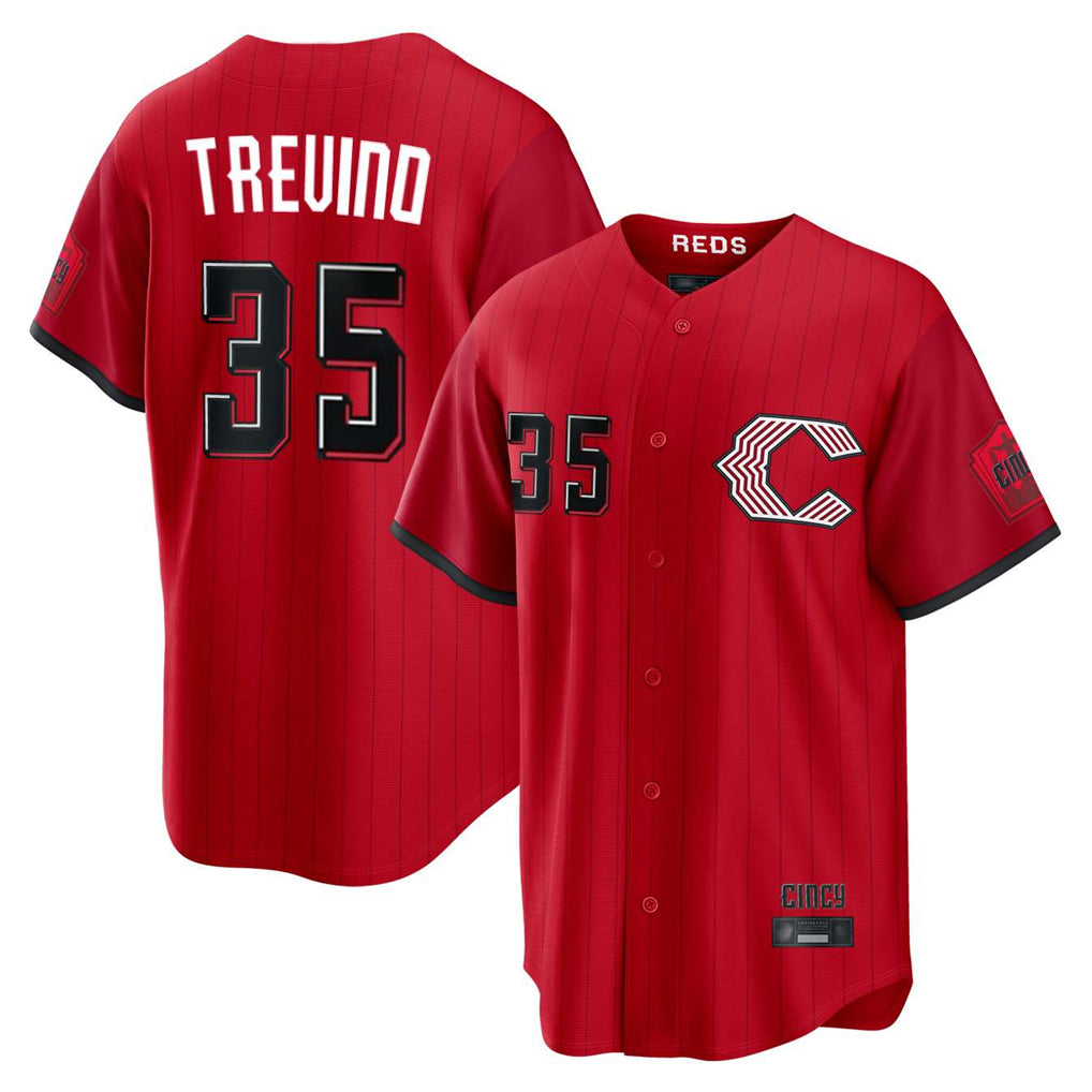 Cincinnati Reds #35 Jose Trevino Player Red BFRAILEY 2026 City Connect Home Game Stitched Jerseys