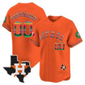 Custom Houston Astros Mexico Texas Patch Vapor Premier Limited Jersey ¨C Orange BFRAILEY