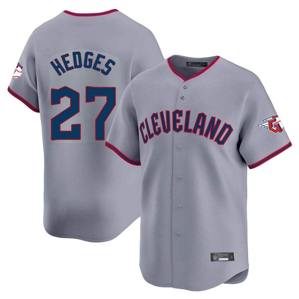 Cleveland Guardians #27 Austin Hedges Player Gray BFRAILEY Road Limited Home Game Stitched Jerseys