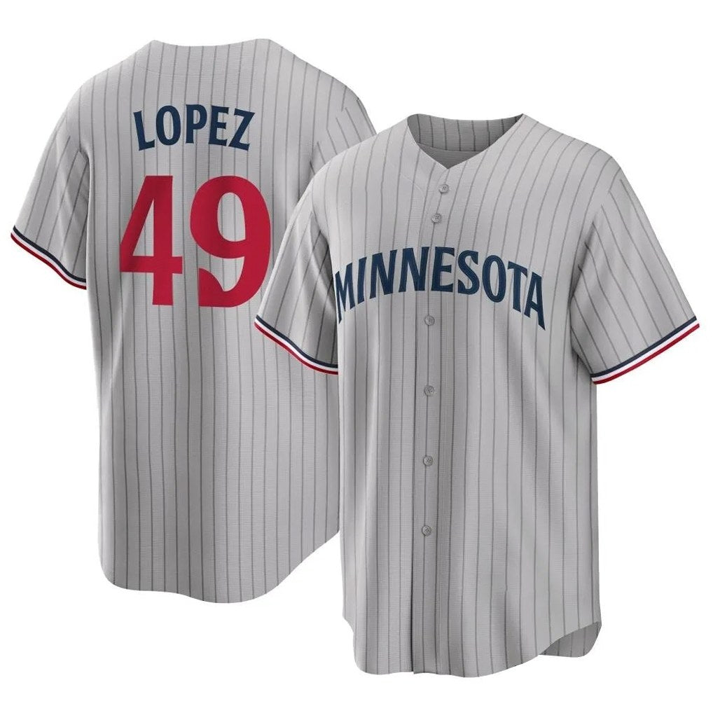 Minnesota Twins #49 Pablo Lopez Player Gray BFRAILEYGame Limited Home Stitched Jerseys