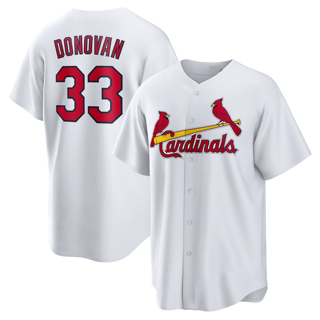 St. Louis Cardinals #33 Brendan Donovan White BFRAILEY Home Replica Jersey