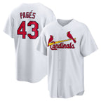 St. Louis Cardinals #43 Pedro Pag¨¦s White BFRAILEY Home Replica Jersey