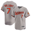 Baltimore Orioles #7 Jackson Holliday Player Gray BFRAILEY Limited Home Game Stitched Jerseys