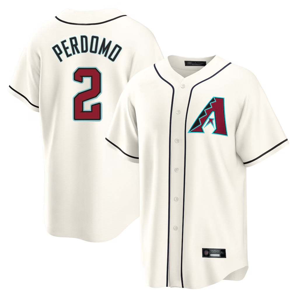 Arizona Diamondbacks #2 Geraldo Perdomo Player Cream BFRAILEY Home Game Stitched Jerseys