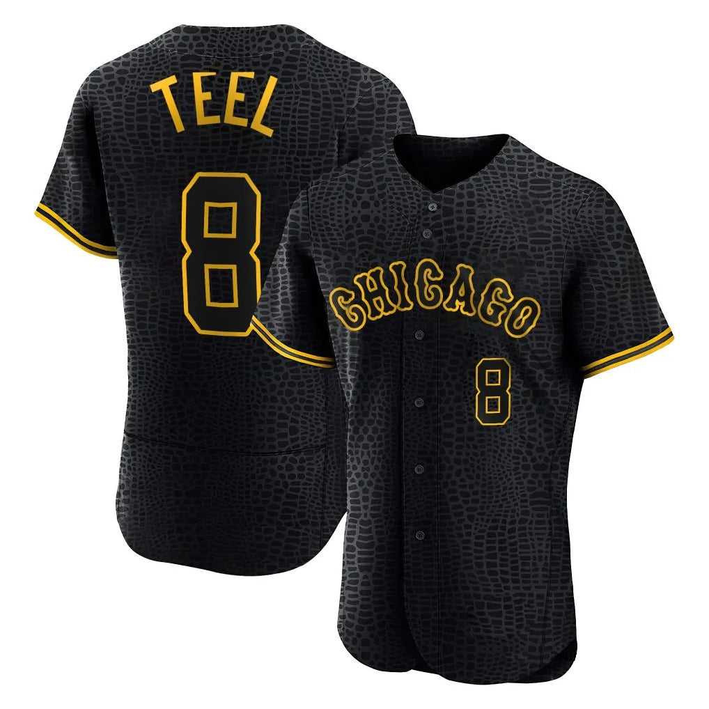 Chicago White Sox #8 Kyle Teel Player Black BFRAILEY Snake Skin City Limited Elite Home Stitched Jerseys