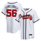 Atlanta Braves #56 Spencer Schwellenbach Player White BFRAILEY Home Game Stitched Jerseys