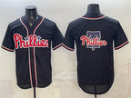 Philadelphia Phillies Team Big Logo 2026 Fashion Replica Black BFRAILEY Out Stitched Jersey