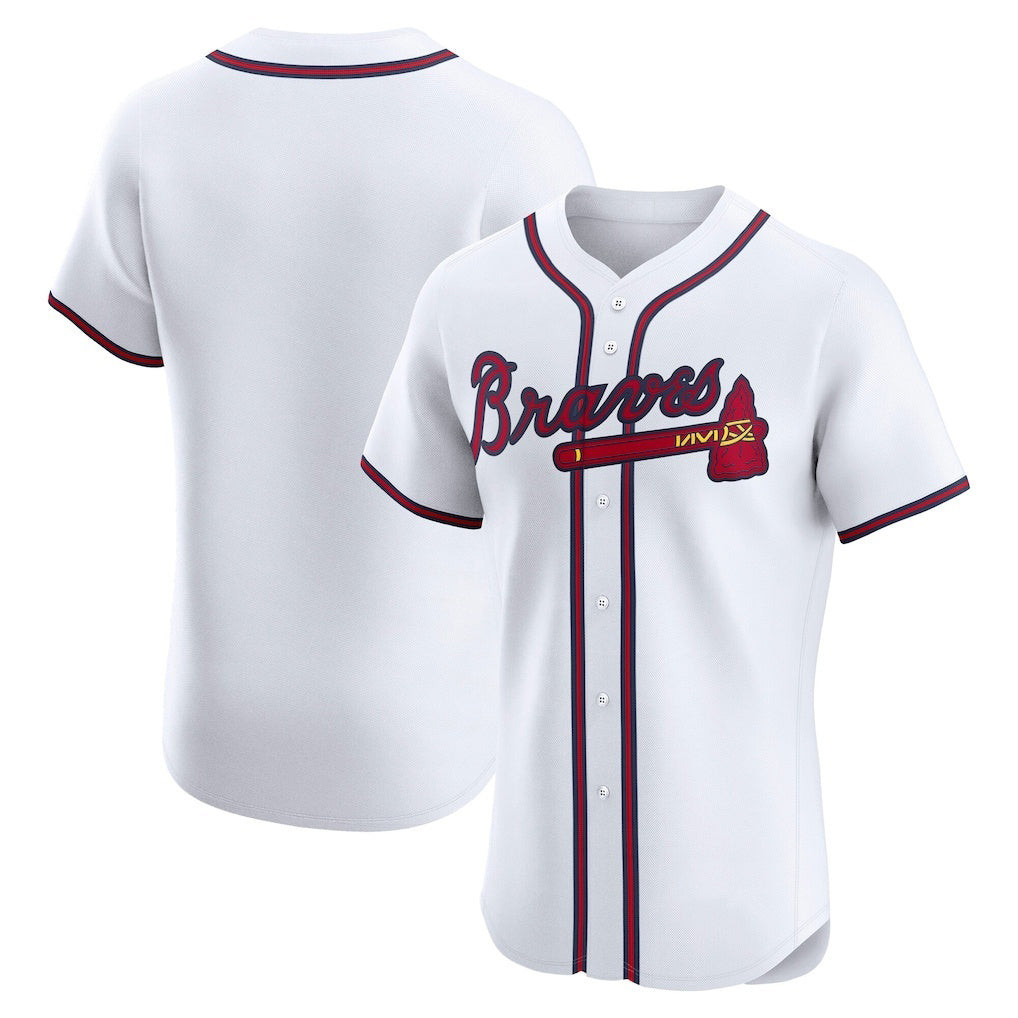 Atlanta Braves White BFRAILEY Home Elite Jersey