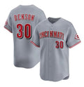 Cincinnati Reds #30 Will Benson Gray BFRAILEY Road Limited Stitched Jersey
