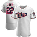 Minnesota Twins #22 Miguel Sano White BFRAILEY Home Authentic Player Jersey