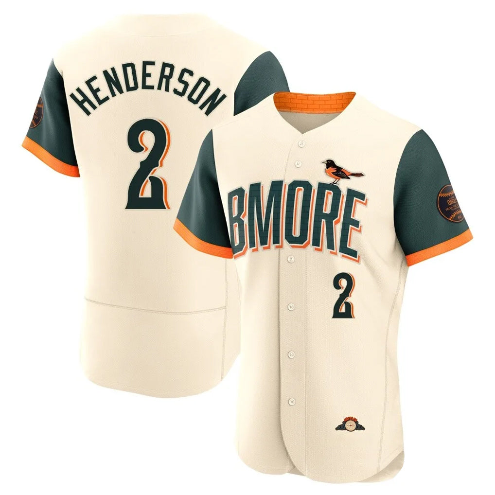 Baltimore Orioles #2 Gunnar Henderson Player Cream BFRAILEY 2026 City Connect Limited Elite Home Game Stitched Jerseys
