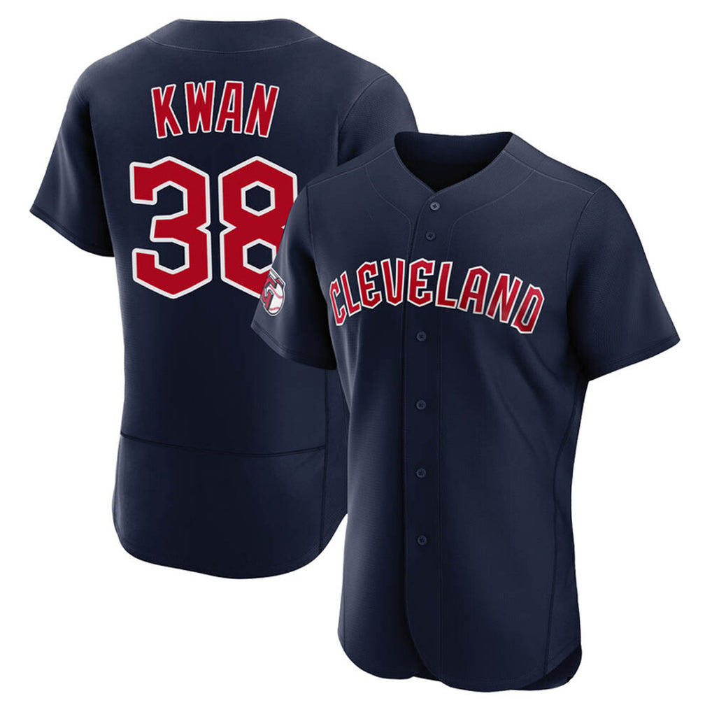 Cleveland Guardians #38 Steven Kwan Player Navy BFRAILEY Limited Elite Home Stitched Jerseys