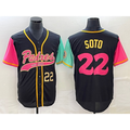 San Diego Padres #22 Juan Soto Number Black BFRAILEY NEW 2023 City Connect Cool Base Stitched Jersey