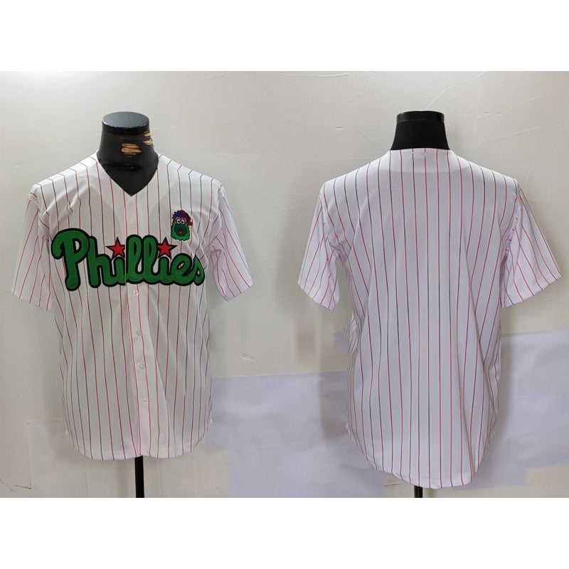 Philadelphia Phillies Blank White Green BFRAILEY Cool Base Stitched Jersey