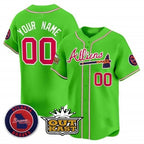 Custom Atlanta Braves Atliens Vapor Premier Limited Jersey ¨CGreen BFRAILEY