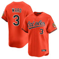 Baltimore Orioles #3 Taylor Ward Player Orange BFRAILEY Limited Home Game Stitched Jerseys
