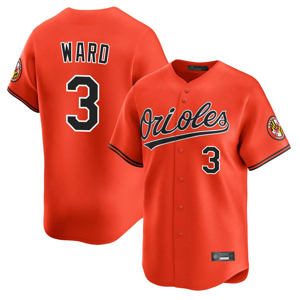 Baltimore Orioles #3 Taylor Ward Player Orange BFRAILEY Limited Home Game Stitched Jerseys