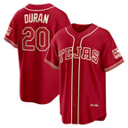 Texas Rangers #20 Ezequiel Duran Red BFRAILEY 2026 City Connect Stadium Jersey