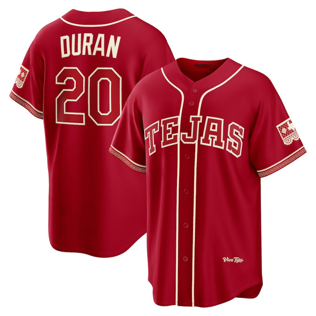 Texas Rangers #20 Ezequiel Duran Red BFRAILEY 2026 City Connect Stadium Jersey