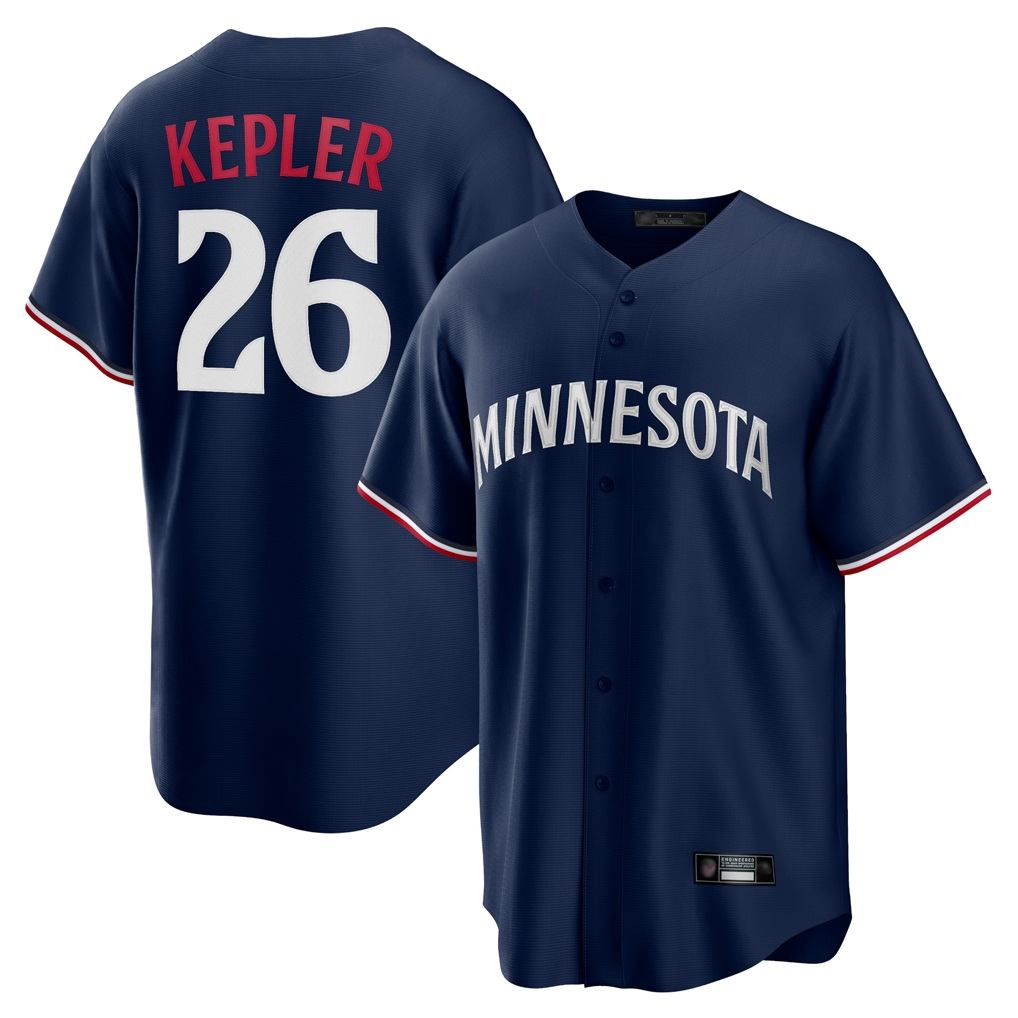 Minnesota Twins #26 Max Kepler Player Navy BFRAILEYReplica Alternate Home Stitched Jerseys