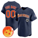 Custom Seattle Mariners x Dragon Ball Navy BFRAILEY Vapor Premier Limited Jersey - All Stitched