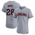Cleveland Guardians #28 Tanner Bibee Player Gray BFRAILEY Road Limited Elite Home Stitched Jerseys