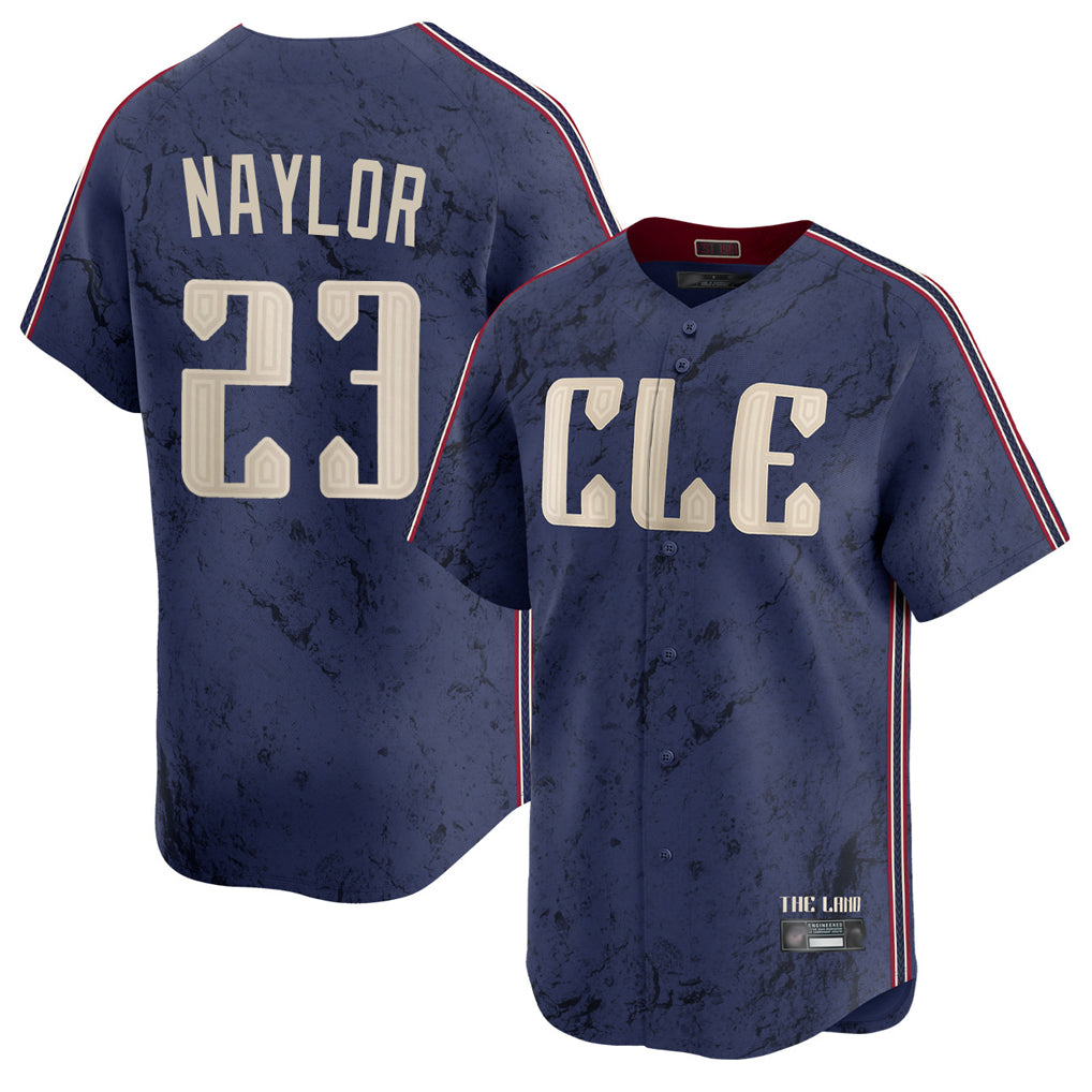 Cleveland Guardians #23 Bo Naylor Player Navy BFRAILEY City Connect Limited Home Stitched Jerseys
