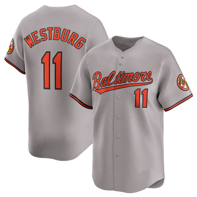 Baltimore Orioles #11 Jordan Westburg Gray BFRAILEY 2025 Limited Cool Base Stitched Jersey