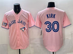 Toronto Blue Jays #30 Alejandro Kirk Pink BFRAILEY 50 Seasons Patch Stitched Jersey