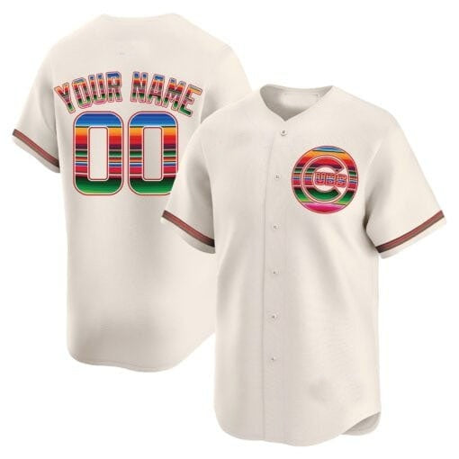 Custom Chicago Cubs Mexico Vapor Premier Limited Jersey ¨C Cream BFRAILEY