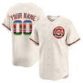 Custom Chicago Cubs Mexico Vapor Premier Limited Jersey ¨C Cream BFRAILEY