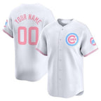 Custom Chicago Cubs Bubblegum Pink Vapor Premier Limited Jersey ¨C White BFRAILEY