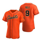 San Francisco Giants #9 Brandon Belt Orange BFRAILEY Alternate Jersey