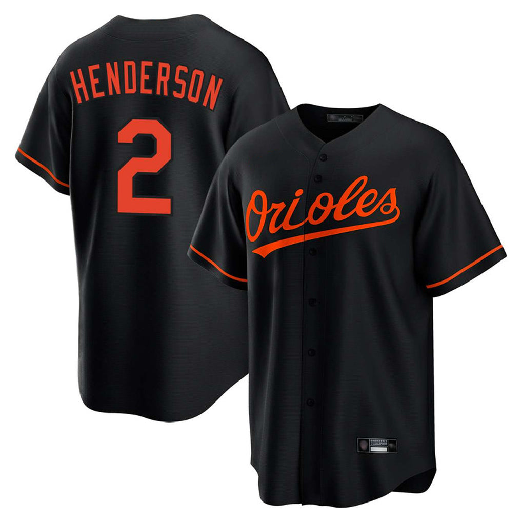 Baltimore Orioles #2 Gunnar Henderson Player Black BFRAILEY Home Game Stitched Jerseys