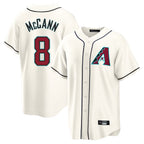 Arizona Diamondbacks #8 James McCann Player Cream BFRAILEY Home Game Stitched Jerseys