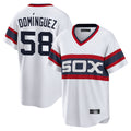 Chicago White Sox #58 Seranthony Dominguez Player White BFRAILEY T-shirt Home Game Stitched Jerseys