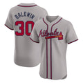 Atlanta Braves #30 Drake Baldwin Player Gray BFRAILEY Limited Elite Home Game Stitched Jerseys