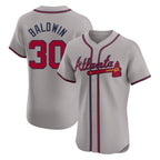 Atlanta Braves #30 Drake Baldwin Player Gray BFRAILEY Limited Elite Home Game Stitched Jerseys