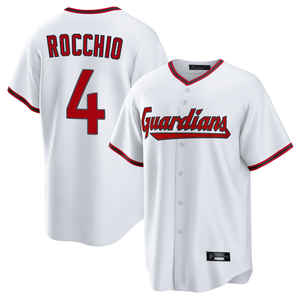 Cleveland Guardians #4 Brayan Rocchio Player White BFRAILEY Game Home Stitched Jerseys