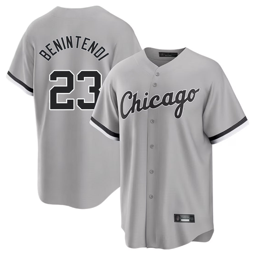 Chicago White Sox #23 Andrew Benintendi Player Gray BFRAILEY Home Game Stitched Jerseys